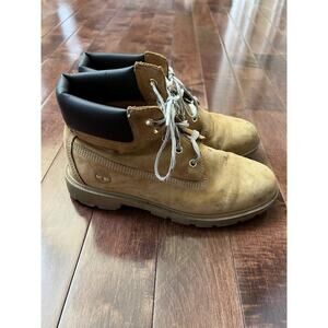Timberland Premium Leather Waterproof Wheat Nubuck Boots Size 6M